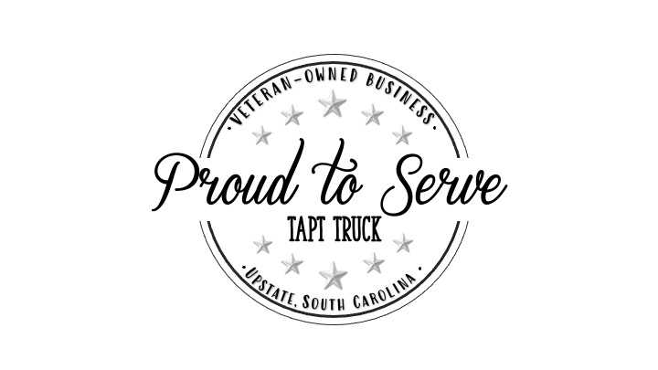 proud to serve tapt truck logo